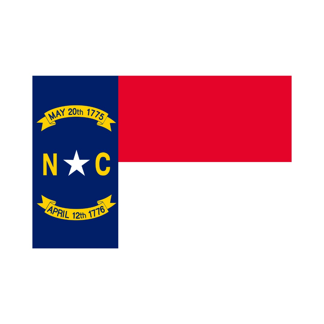 graphic of North Carolina state flag to represent ABA Therapy services in this state
